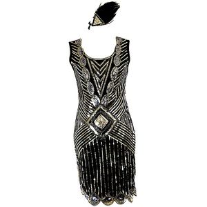Dress w/ Feather Head Piece